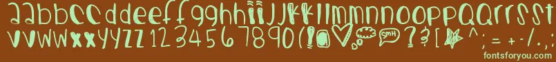 Castingjewels Font – Green Fonts on Brown Background