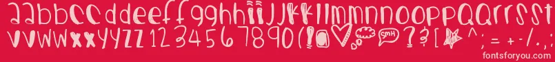 Castingjewels Font – Pink Fonts on Red Background