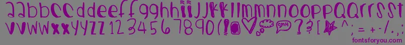 Castingjewels Font – Purple Fonts on Gray Background