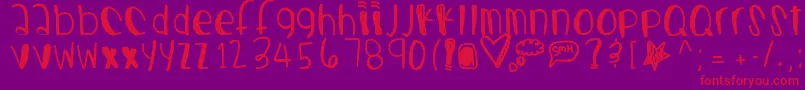 Castingjewels Font – Red Fonts on Purple Background