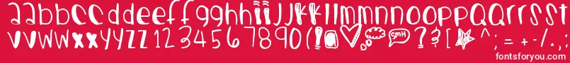 Castingjewels Font – White Fonts on Red Background