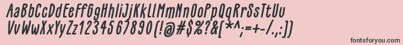More about GlaresomeBoldItalic Font GlaresomeBoldItalic Font – Black Fonts on Pink Background