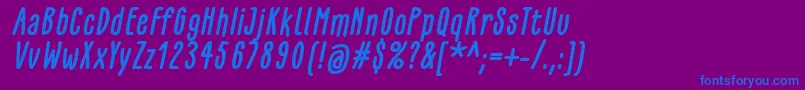 More about GlaresomeBoldItalic Font GlaresomeBoldItalic Font – Blue Fonts on Purple Background