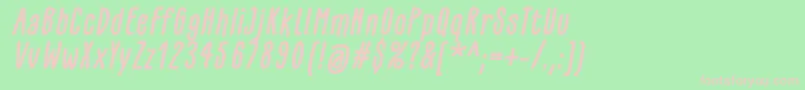 GlaresomeBoldItalic Font – Pink Fonts on Green Background