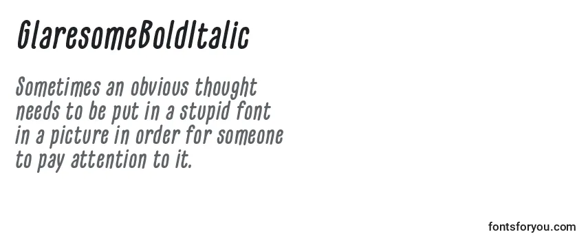 GlaresomeBoldItalic Font