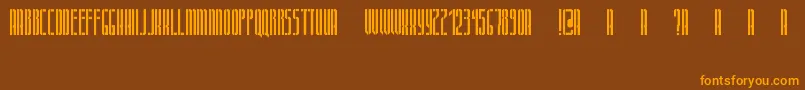 Dca Font – Orange Fonts on Brown Background