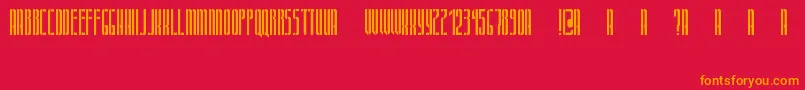 Dca Font – Orange Fonts on Red Background