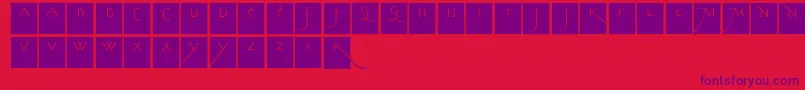 Kochslongcapssquares Font – Purple Fonts on Red Background