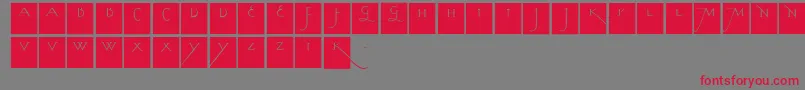 Kochslongcapssquares Font – Red Fonts on Gray Background