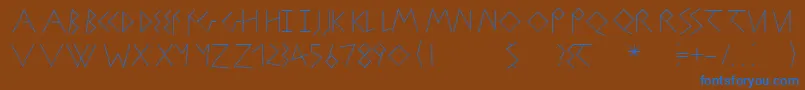 Подробнее о шрифте Strokeborn Шрифт Strokeborn – синие шрифты на коричневом фоне