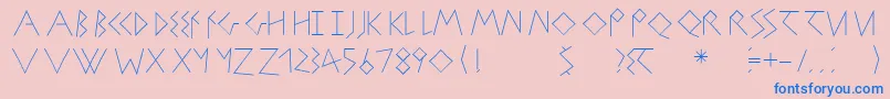 Шрифт Strokeborn – синие шрифты на розовом фоне