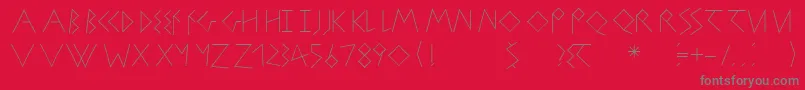 Strokeborn Font – Gray Fonts on Red Background