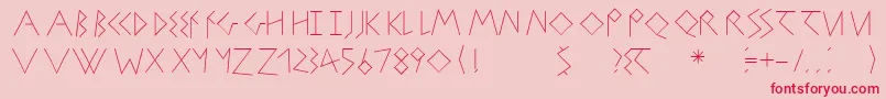 Strokeborn Font – Red Fonts on Pink Background