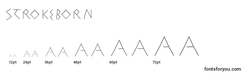 Размеры шрифта Strokeborn