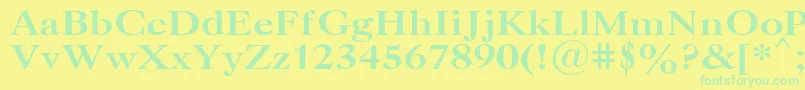 CasloncttBold Font – Green Fonts on Yellow Background