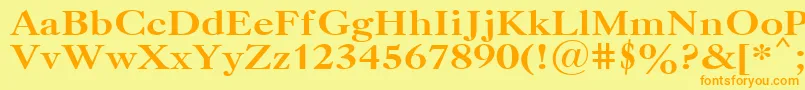 En savoir plus sur la police CasloncttBold Police CasloncttBold – polices orange sur fond jaune