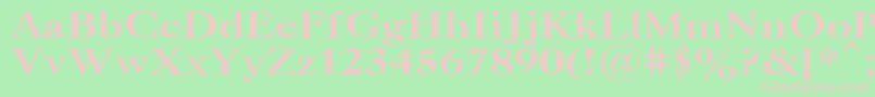 Police CasloncttBold – polices roses sur fond vert