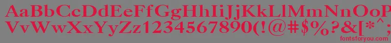 CasloncttBold Font – Red Fonts on Gray Background