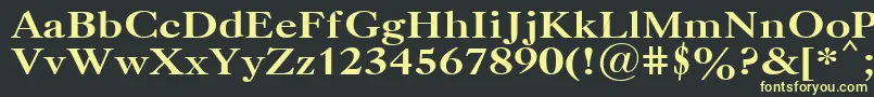 フォントCasloncttBold – 黒い背景に黄色の文字