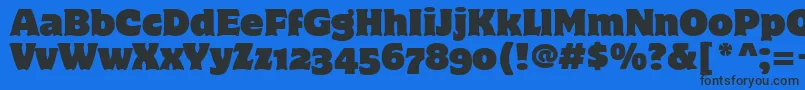 Шрифт MotterCorpusOsItcTt – чёрные шрифты на синем фоне