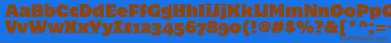 MotterCorpusOsItcTt Font – Brown Fonts on Blue Background