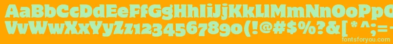 MotterCorpusOsItcTt Font – Green Fonts on Orange Background