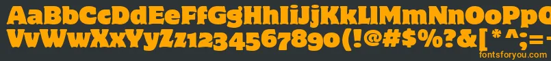 Шрифт MotterCorpusOsItcTt – оранжевые шрифты на чёрном фоне