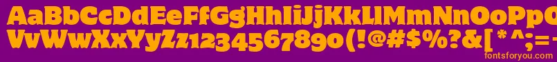 MotterCorpusOsItcTt Font – Orange Fonts on Purple Background