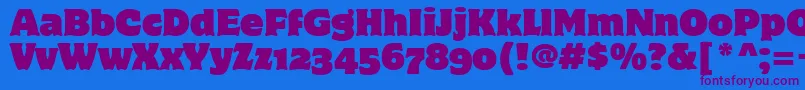 MotterCorpusOsItcTt Font – Purple Fonts on Blue Background