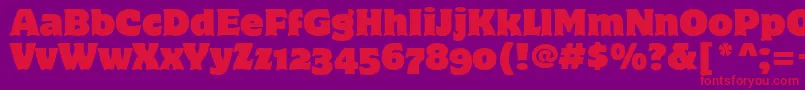 MotterCorpusOsItcTt Font – Red Fonts on Purple Background