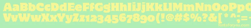 MotterCorpusOsItcTt Font – Yellow Fonts on Green Background