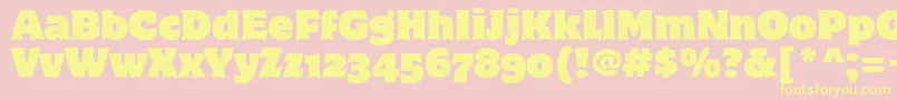 MotterCorpusOsItcTt Font – Yellow Fonts on Pink Background