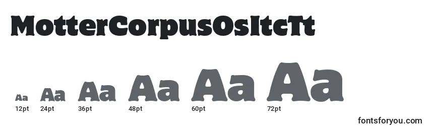 MotterCorpusOsItcTt Font Sizes