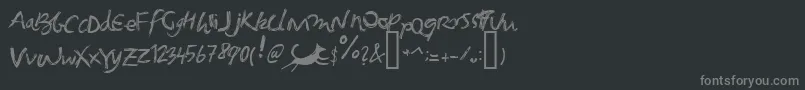 Шрифт Foxgrunge – серые шрифты на чёрном фоне