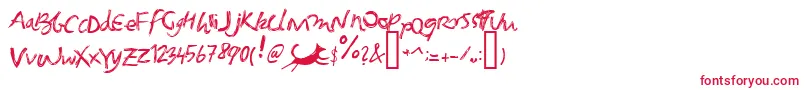 Foxgrunge-fontti – punaiset fontit valkoisella taustalla