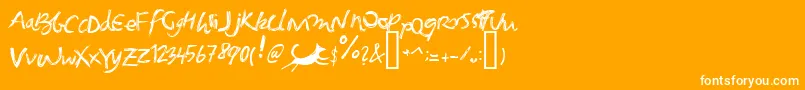 フォントFoxgrunge – オレンジの背景に白い文字