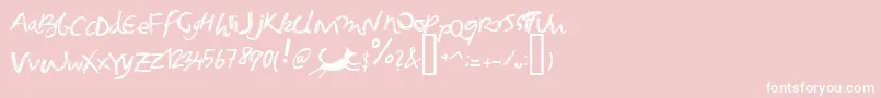 Foxgrunge Font – White Fonts on Pink Background