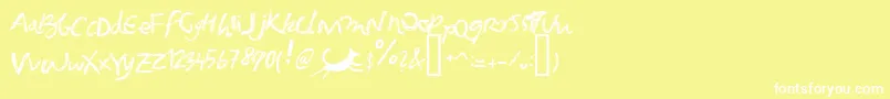 Foxgrunge Font – White Fonts on Yellow Background