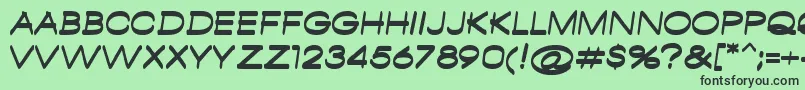 AmbamboRegular Font – Black Fonts on Green Background