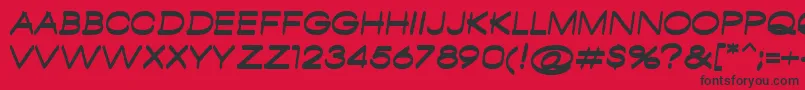 AmbamboRegular Font – Black Fonts on Red Background
