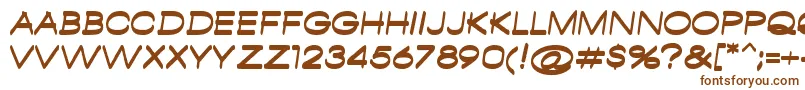 AmbamboRegular-fontti – ruskeat fontit valkoisella taustalla
