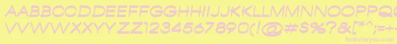 AmbamboRegular Font – Pink Fonts on Yellow Background