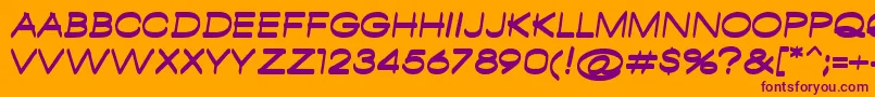 AmbamboRegular Font – Purple Fonts on Orange Background