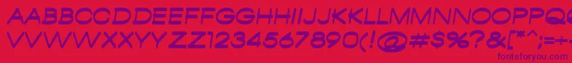 AmbamboRegular Font – Purple Fonts on Red Background
