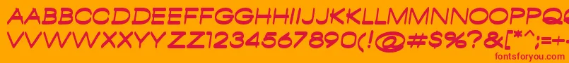 AmbamboRegular Font – Red Fonts on Orange Background