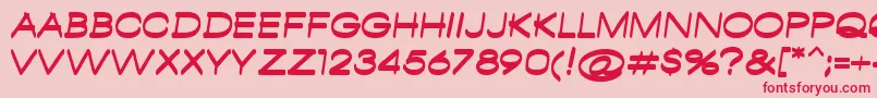 AmbamboRegular Font – Red Fonts on Pink Background