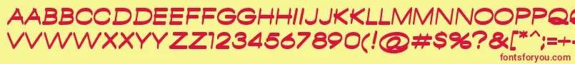 AmbamboRegular Font – Red Fonts on Yellow Background