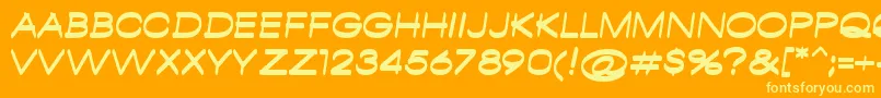 AmbamboRegular Font – Yellow Fonts on Orange Background