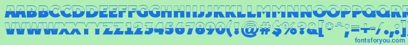 PlakattitulbwExtrabold Font – Blue Fonts on Green Background