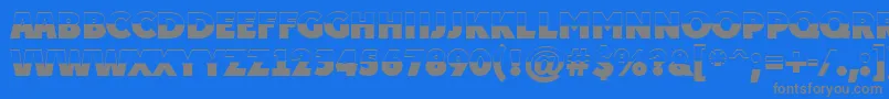 PlakattitulbwExtrabold Font – Gray Fonts on Blue Background